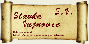 Slavka Vujnović vizit kartica